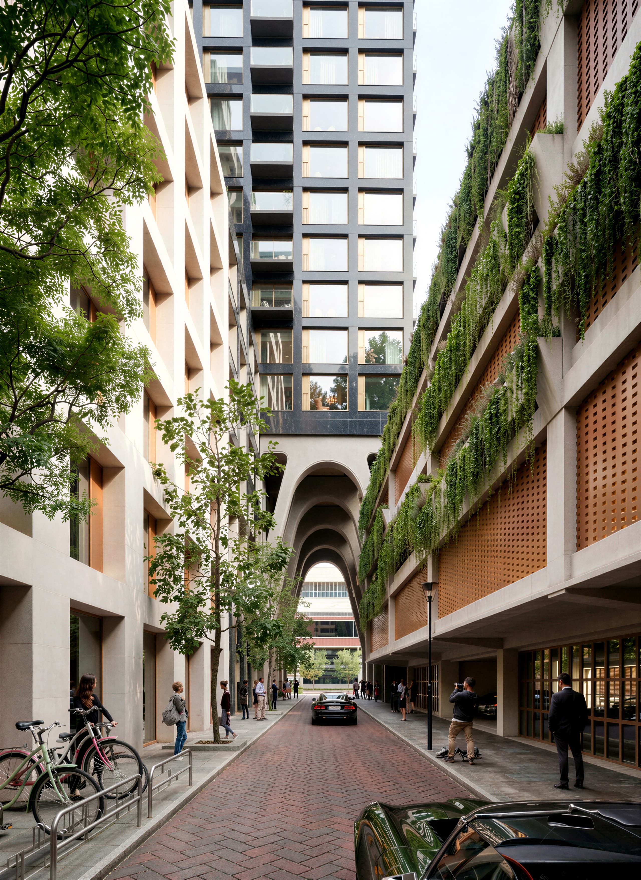 The green courtyard of The BaanTower