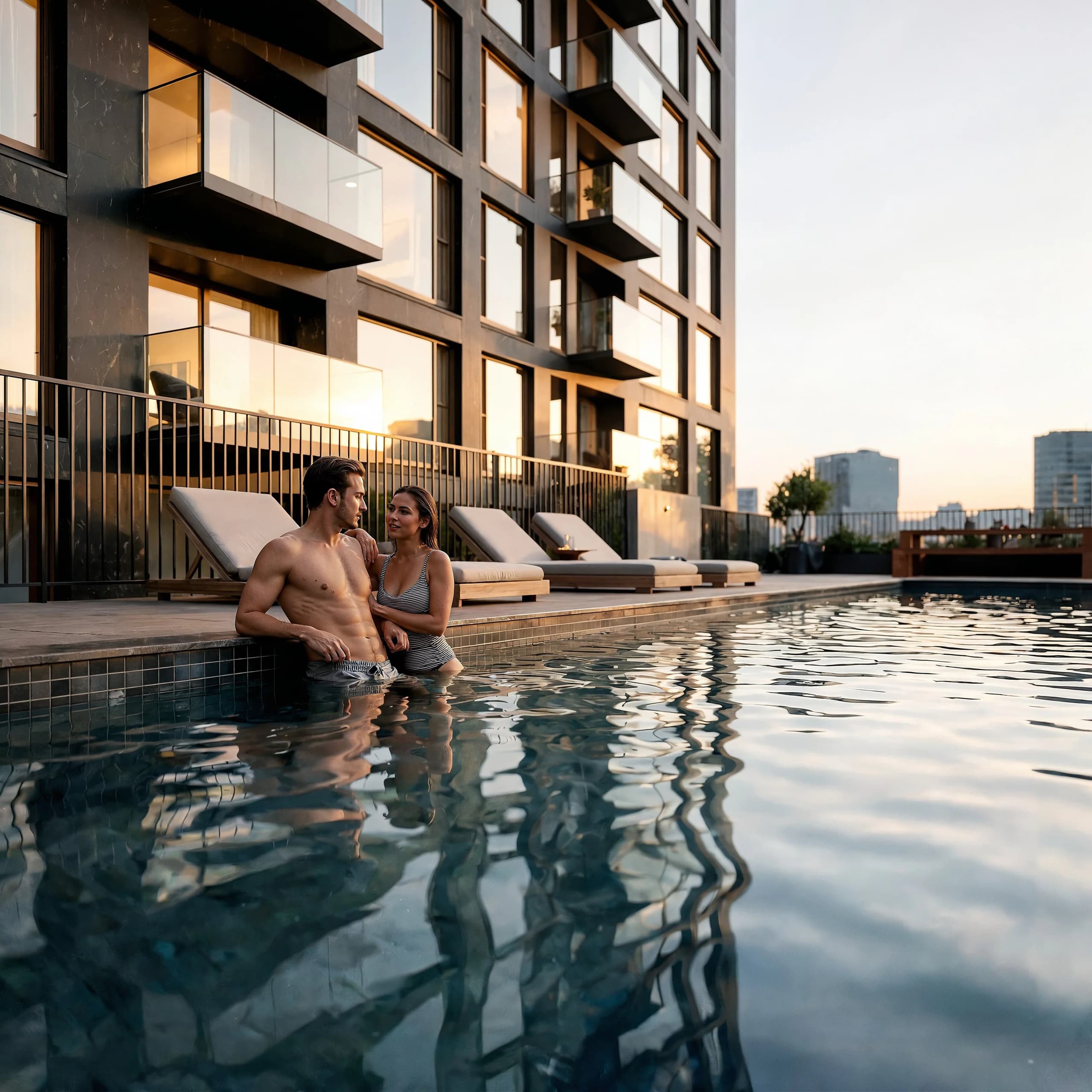 The rooftop pool of The BaanTower