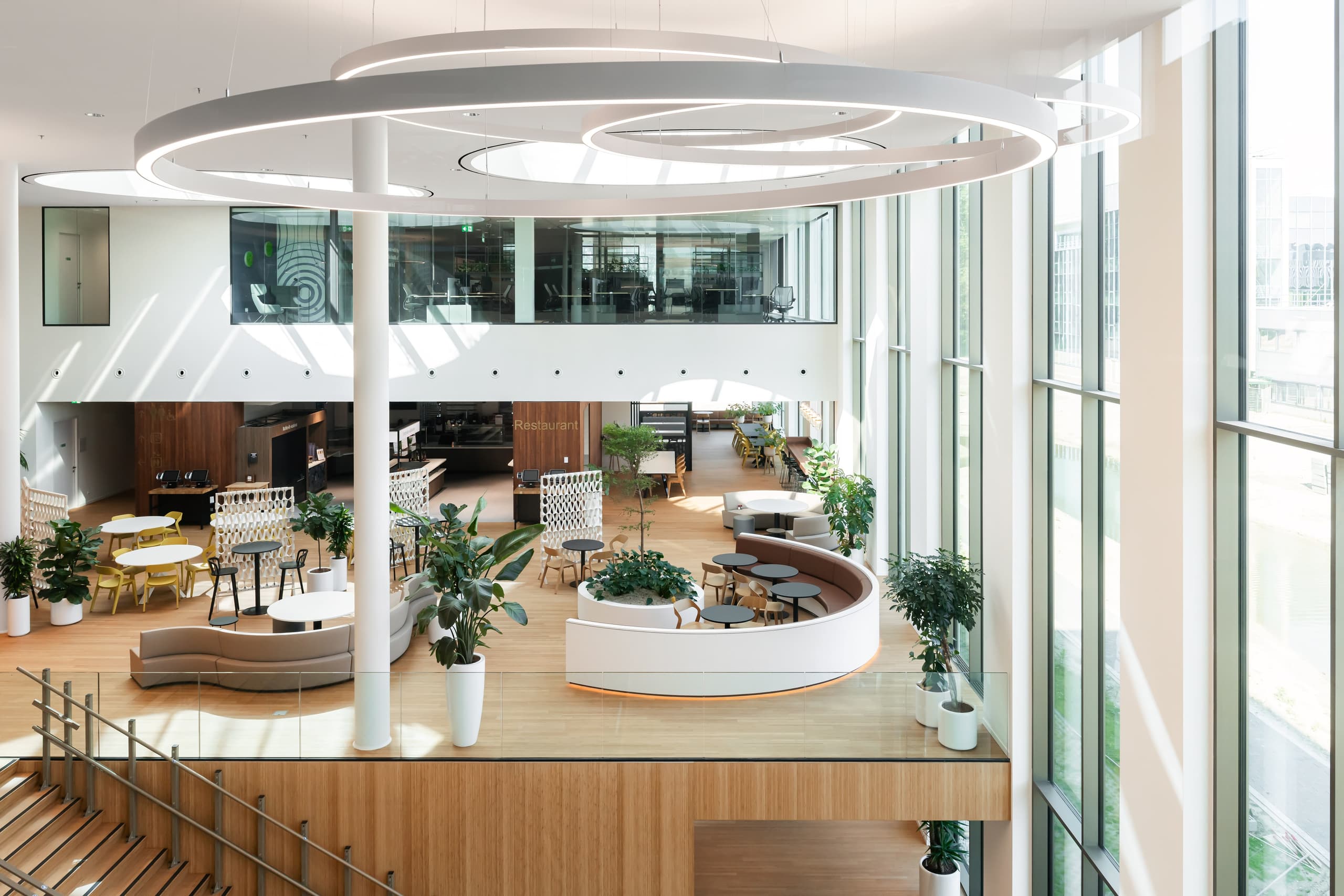 The atrium of the Janssen building